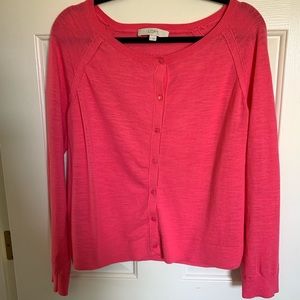 NWOT LOFT 3/4 Sleeve Crew Neck Slub Knit Cardigan